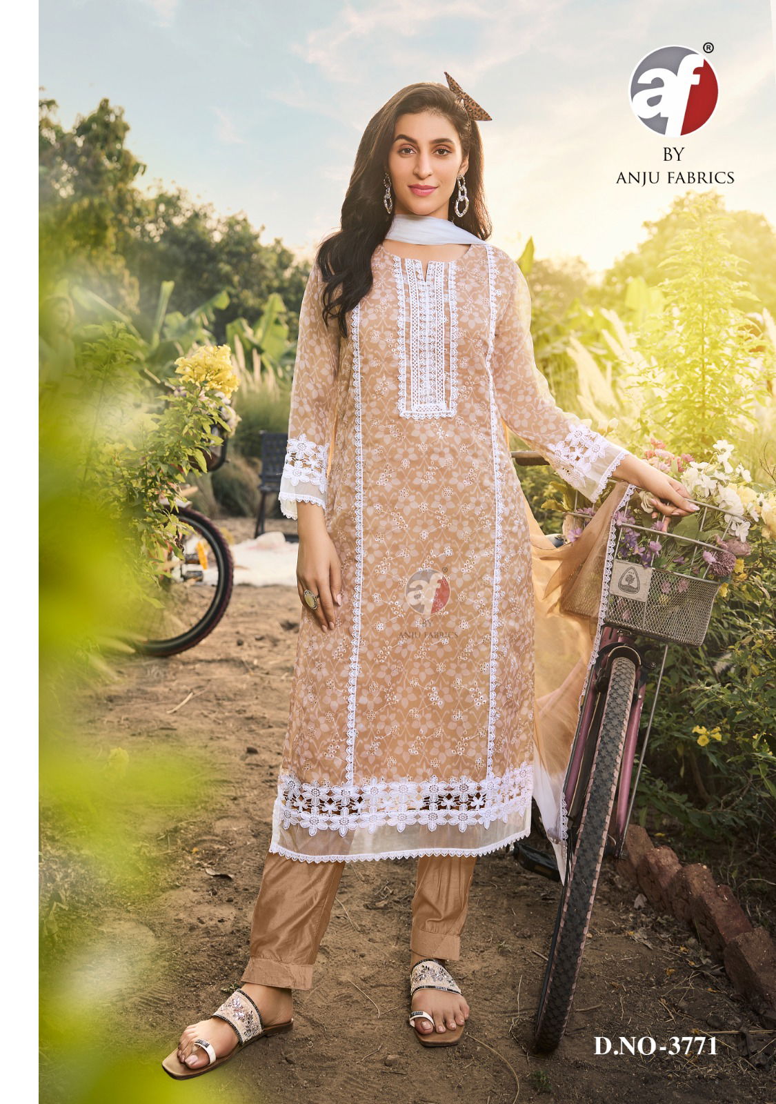 Affair Vol 2 By Anju Digital Printed Organza Designer Kurti With Bottom Dupatta Wholesale Online
